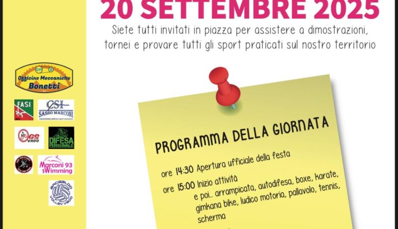 Festa dello Sport – 20 settembre